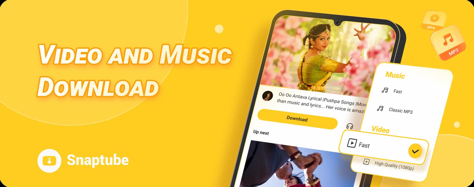 Baixe músicas e vídeos do Snaptube